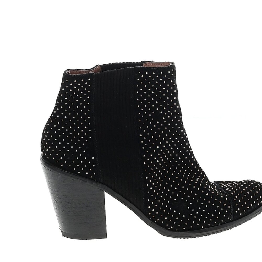 Anthropologie - Studded Black Ankle Booties - Size 8